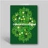 Congratulations Card- Green Floral Illustration - Folk Like These