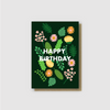 Hip Hip Hooray Dark Green Floral Card - Folk Like These