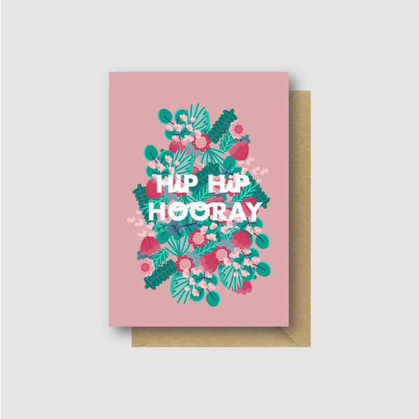 Hip Hip Hooray Greetings Card - Folk Like These