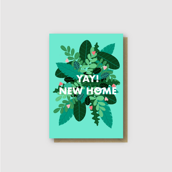 Yay! New House Houseplant Card - Folk Like These